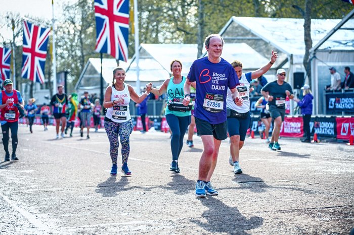 David Lauder finishing London Marathon