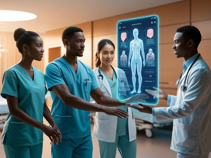 Artificial intelligence imagines doctors working together with AI