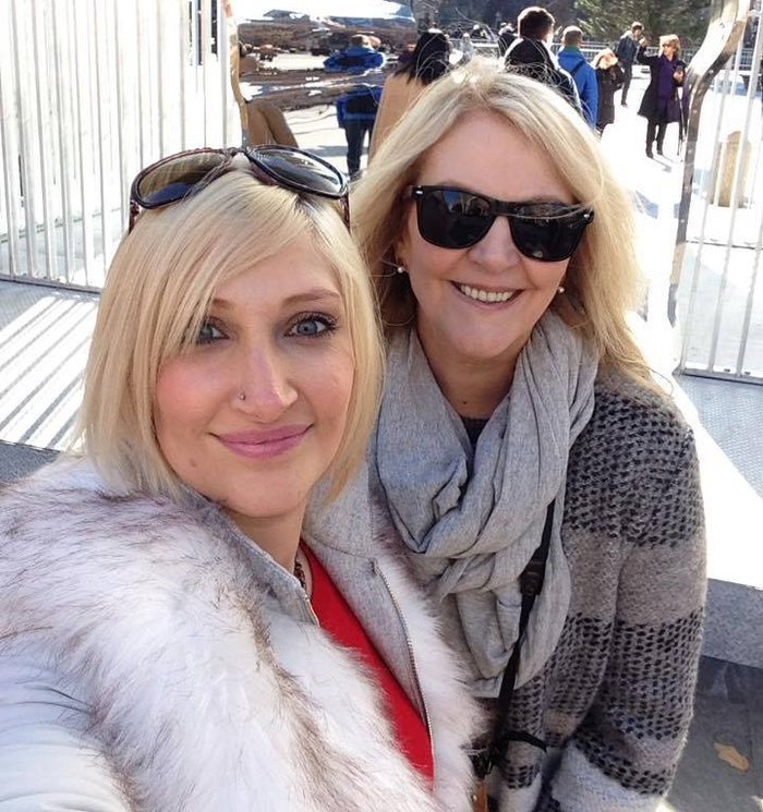 A selfie of Christine and Charlotte on a sunny winter's day