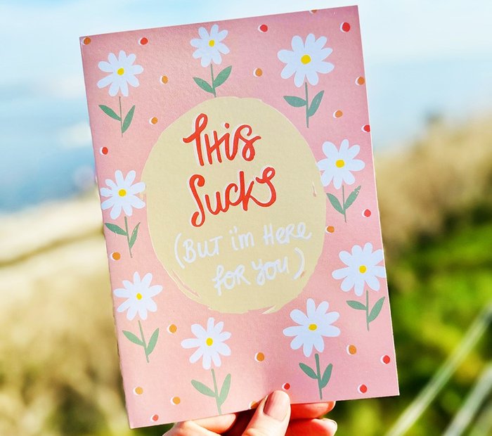 This sucks card designed by Vicky Yorke