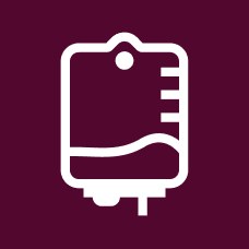 A simple graphic of an intravenous drip