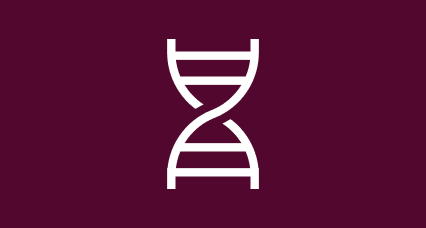 A simple graphic representing the structure of DNA.