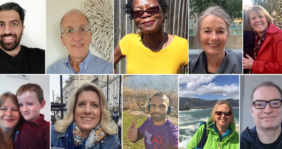 A number of selfies from the Patient Voice Grant Advisory Network members.