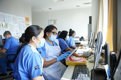 Nurses working