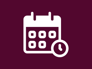 A simple graphic of a calendar and clockface, representing waiting before treatment