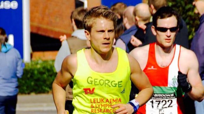 Casualty star George Rainsford running a marathon for Bloodwise