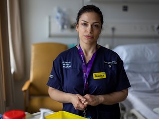 Marisa works on the cancer ward a Barts Hospital, London