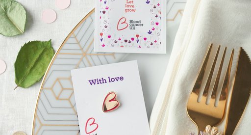 Blood Cancer UK wedding favours and decorations