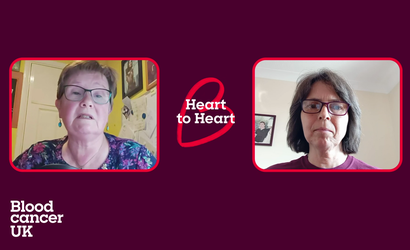 Gisa and Lorna talking about losing their sons to blood cancer on the Heart to Heart podcast.